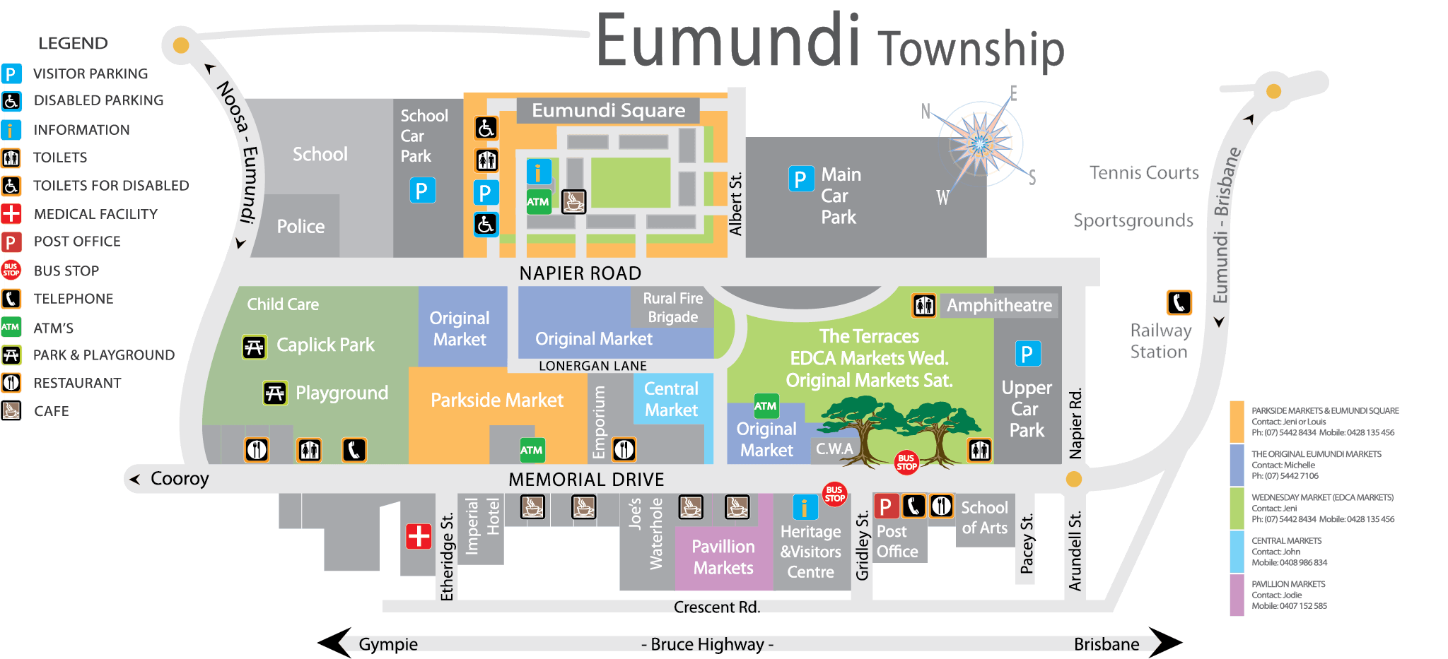 I Love Eumundi Markets Map